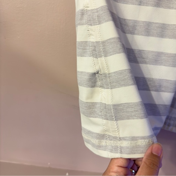 Lululemon Free To Be Tank Micro Macro Polar Cream Silver Slate Women Size 6 - Picture 8 of 12